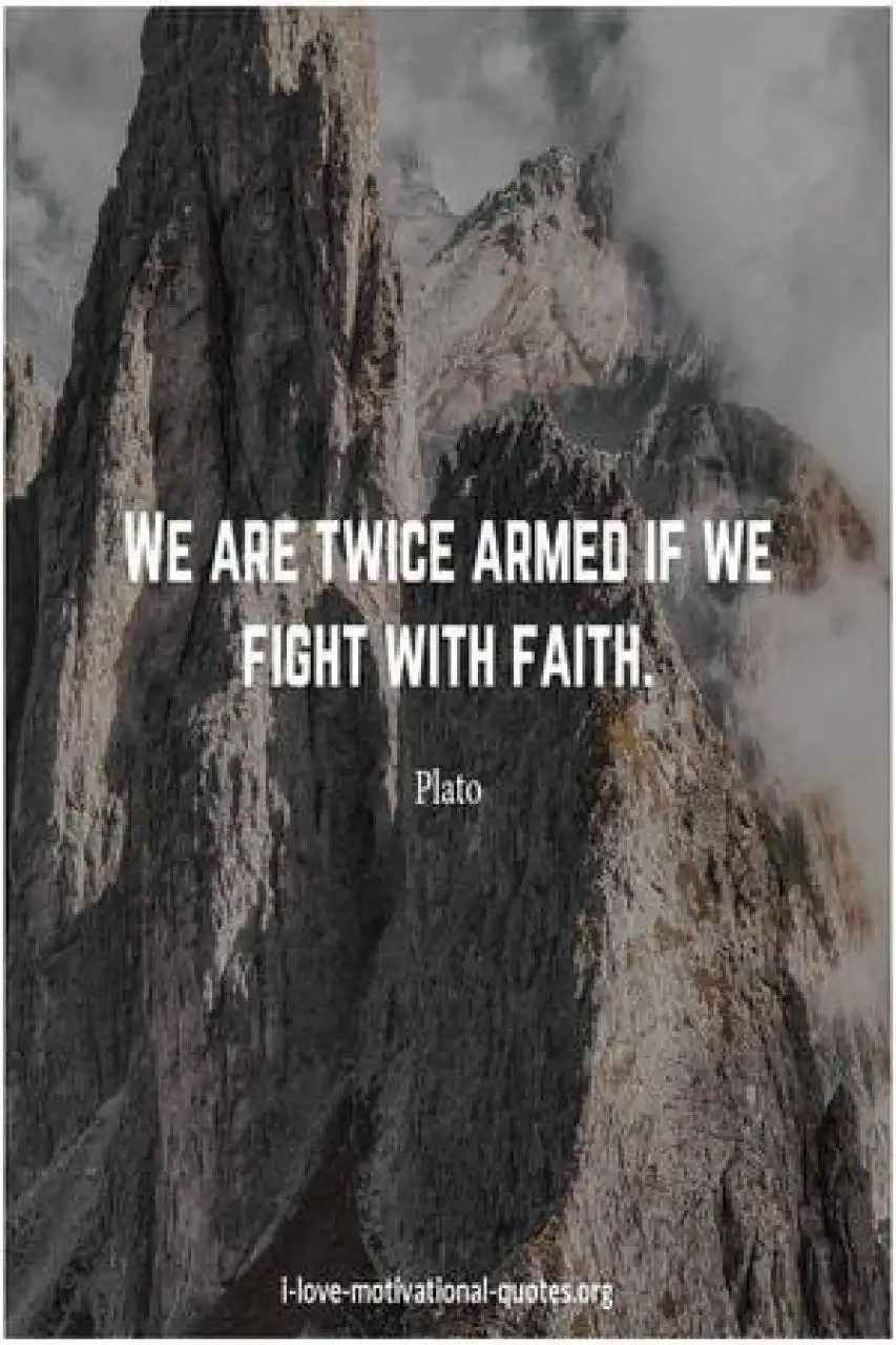 Plato's saying on faith