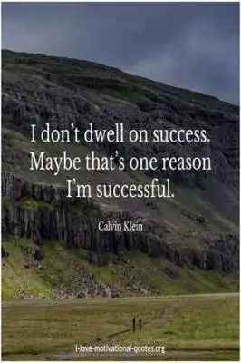 Calvin Klein quotes about being successful
