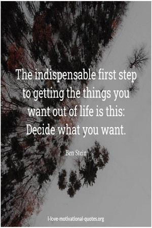 quotes about deciding what you want