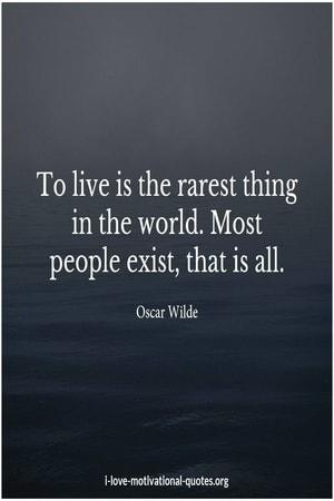 Oscar Wilde quotes about living