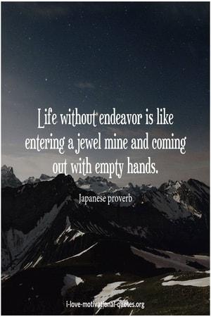 Japanese proverb about life