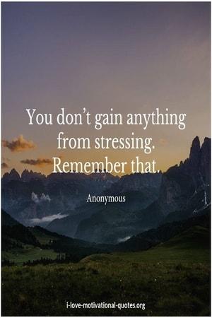 sayings about stress