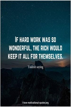 yiddish saying about work