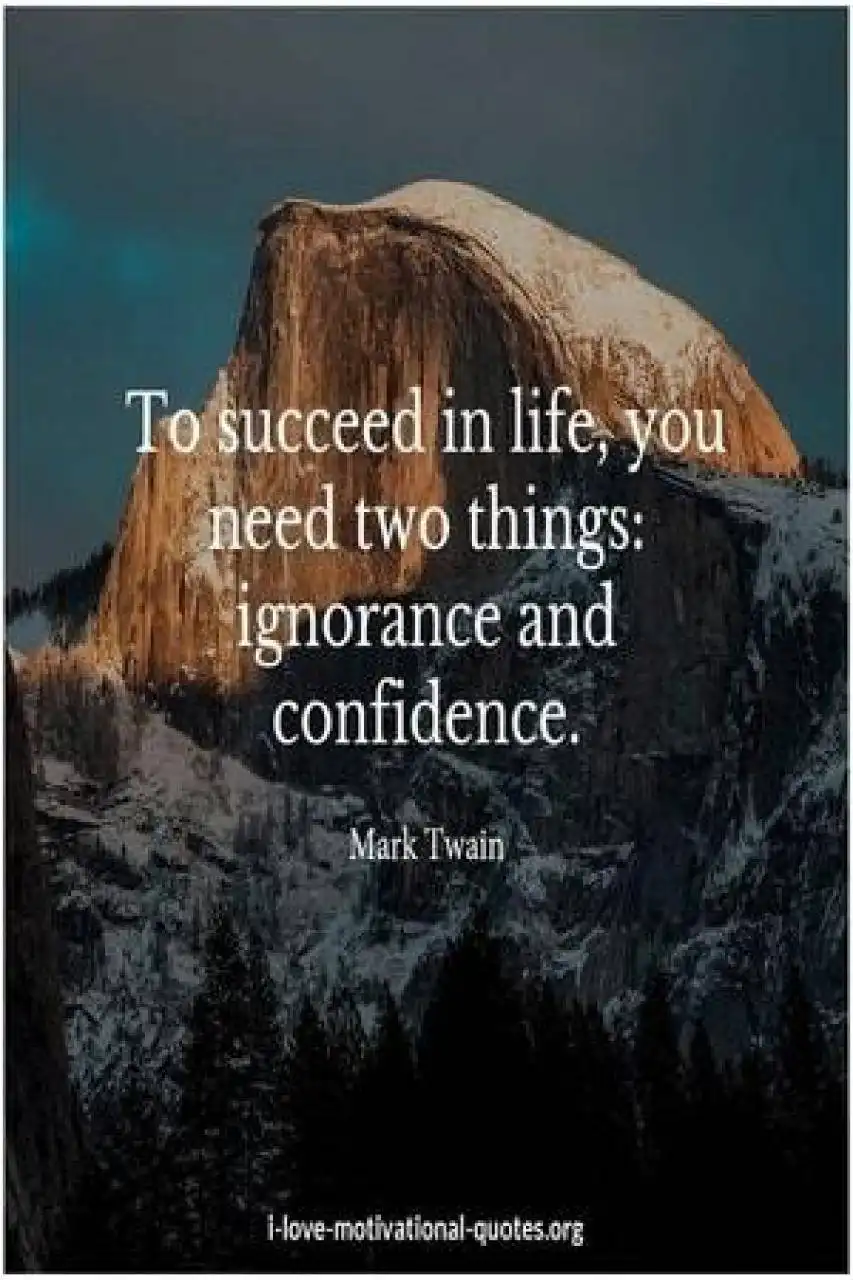 Mark Twain quote about confidence