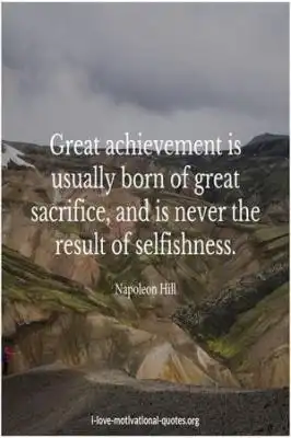 quotes on sacrifice and achievement