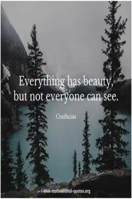 Conficius quote on beauty