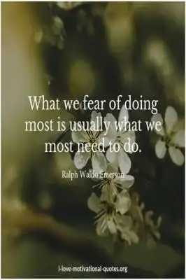 Emerson  sayings on fear