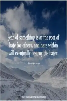 sayings on hate and fear