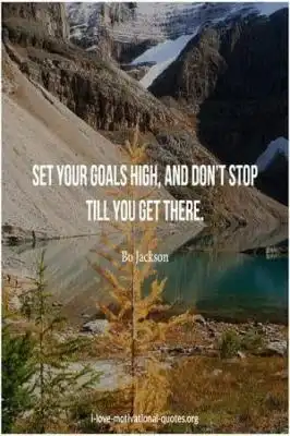 set your goals high quote