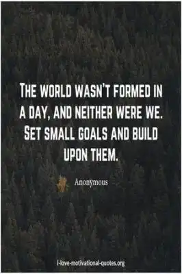 sayings about setting small goals