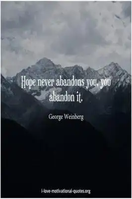 George Weinberg quotes about hope