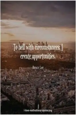 Bruce Lee on opportunities