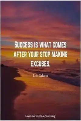 quotes about excuses and success