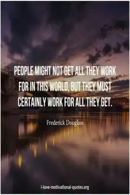 Frederick Douglass quote on work